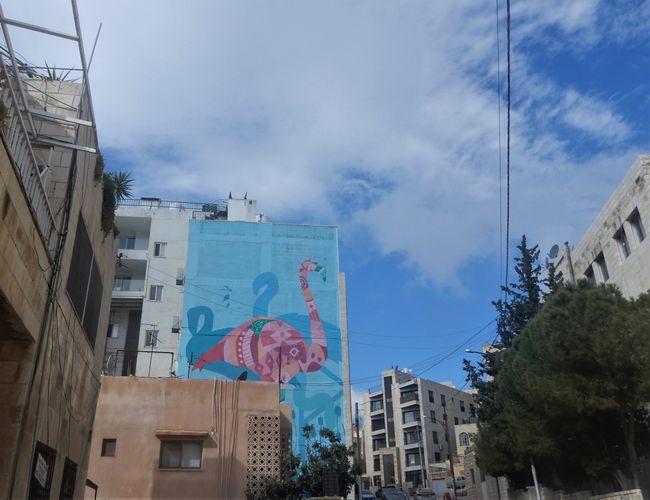Graffitis von Ammans bekanntestem Straßenkünstler