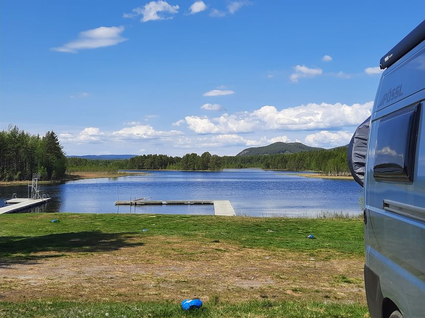 Sonfjällscampen: Great camping site with washing machine and sauna