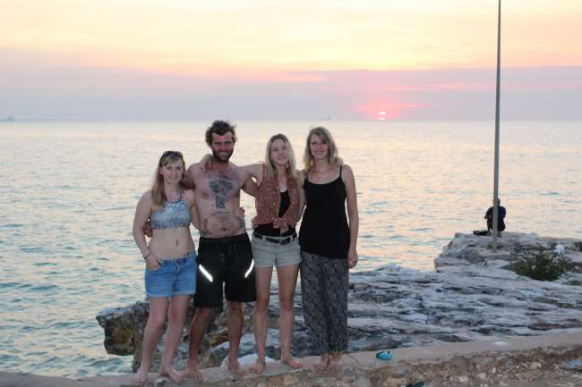 Sonnenuntergang angucken mit Nadja, Chris und Ximena