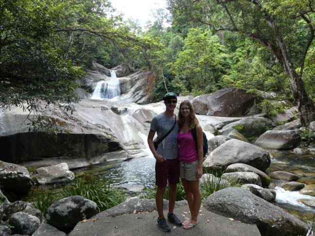 Together in front of the Josephine Falls
