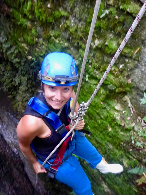 abseiling to the Waitomo caves