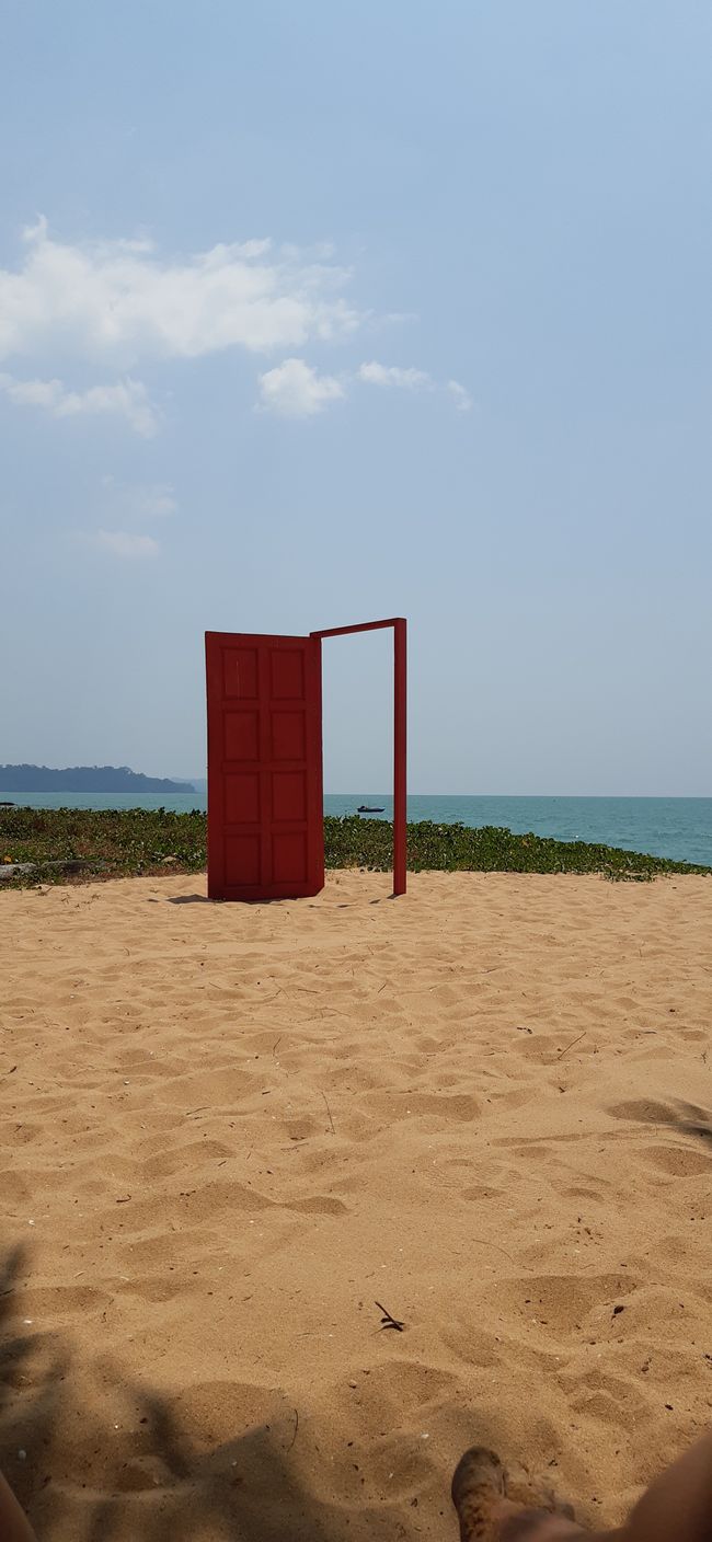 Hmm, why is the door at the beach now?