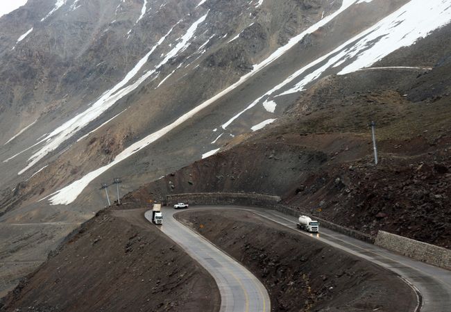 hairpin bends with trucks