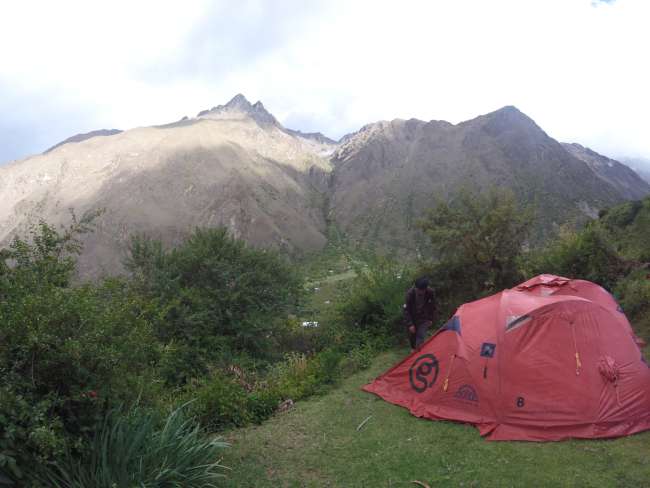 Zelt während dem Inca-Trail