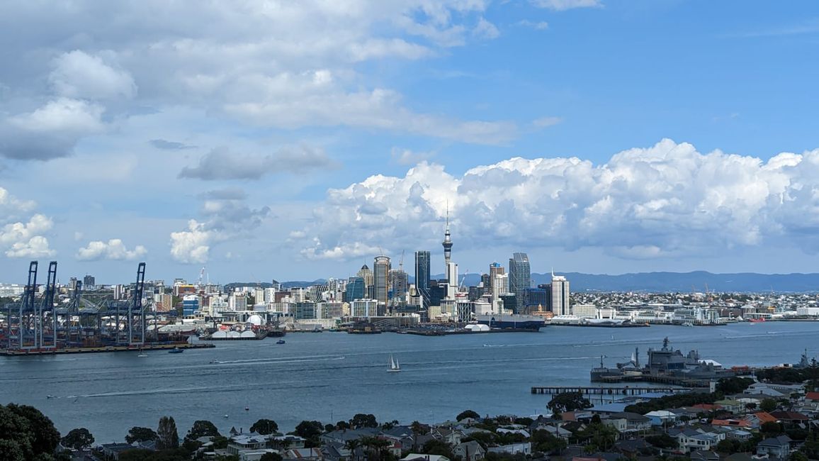 Blick über Auckland von Devenport