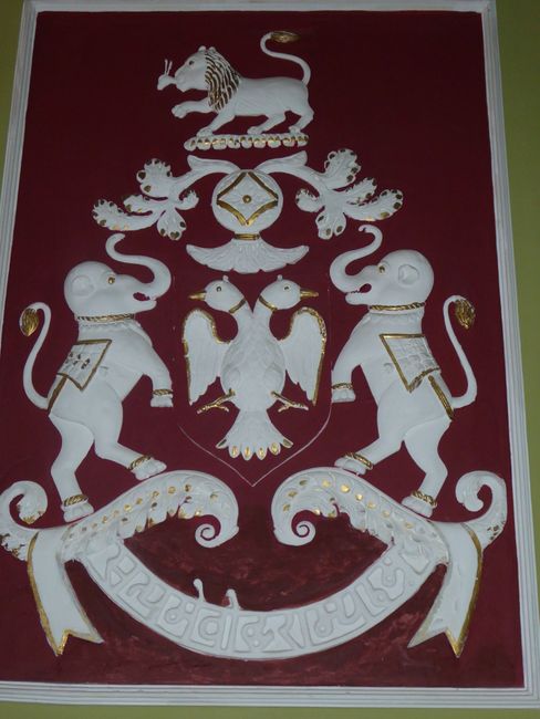 Wappen mit gefräßigem Löwen