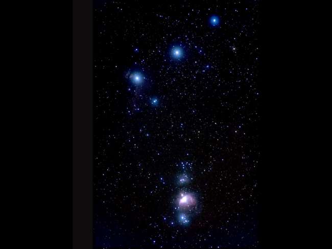 Sternenbild Orian mit unseren drei Sternen