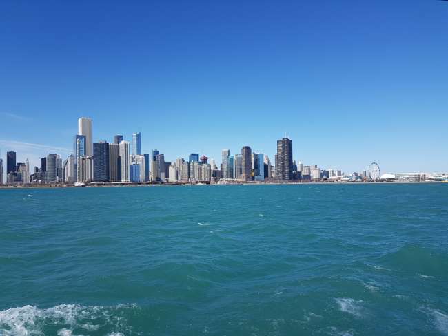 Skyline von Chicago vom Lake Michigan aus
