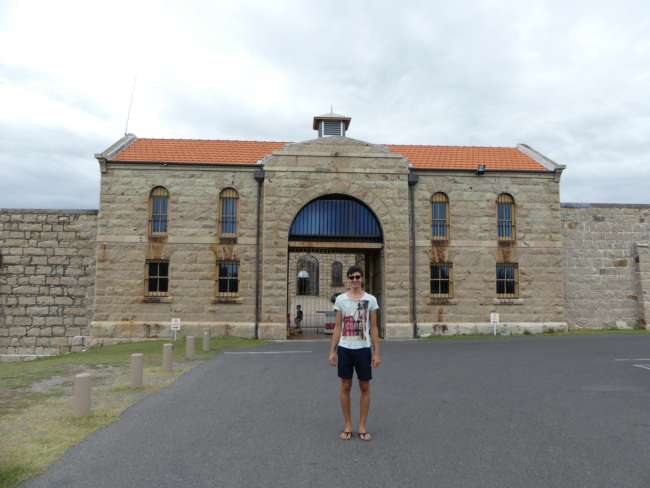In front of the Trial Bay Gaol