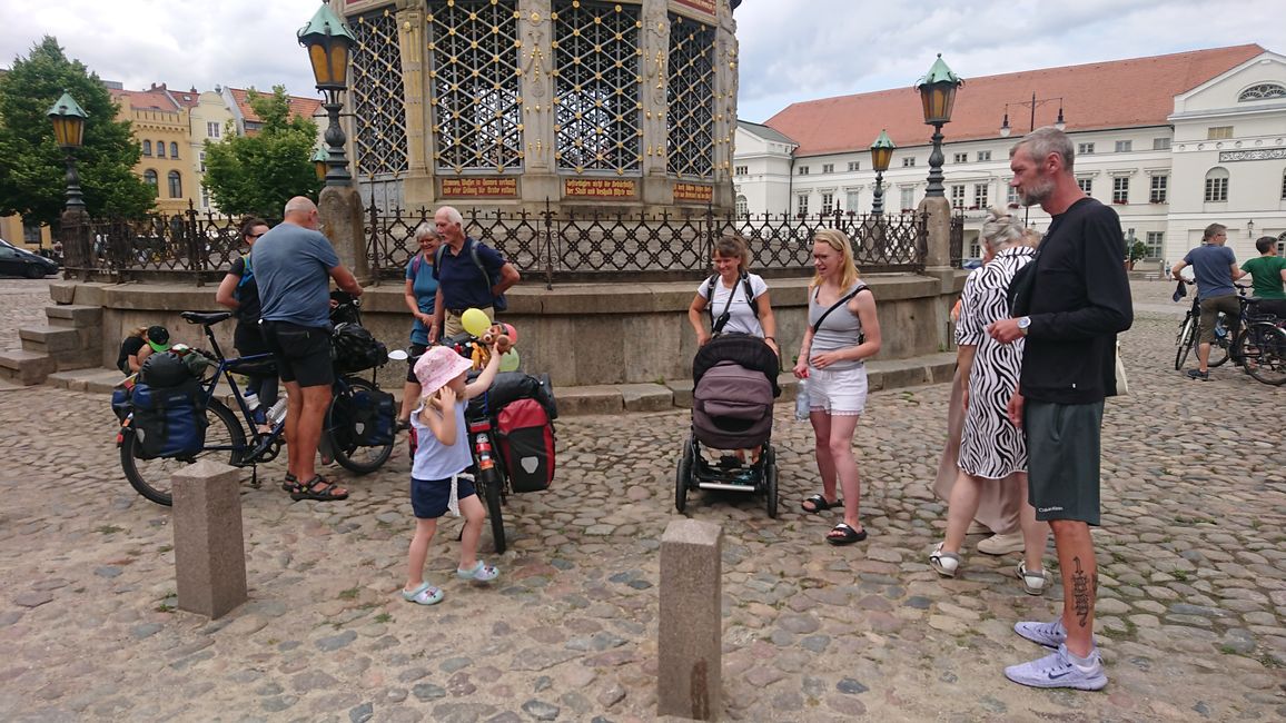 Arrival at the market square in Wismar
