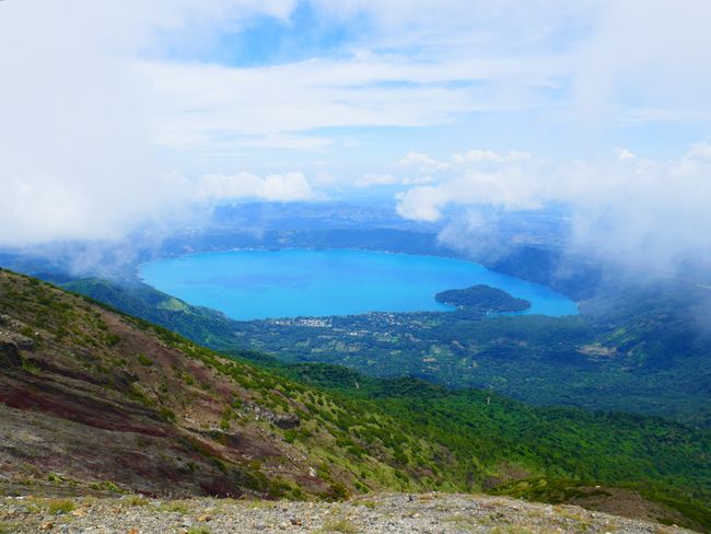View of Lake Coatepeque from above