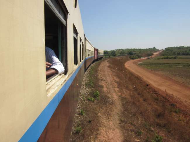 Train ride to Yangon