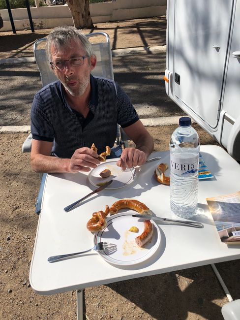 We were at Aldi. Sausages and pretzels in Andalusia