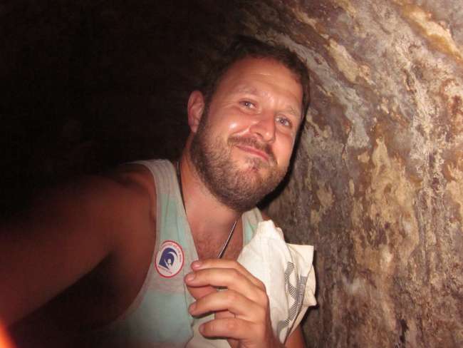 Me in the Viet Cong tunnel