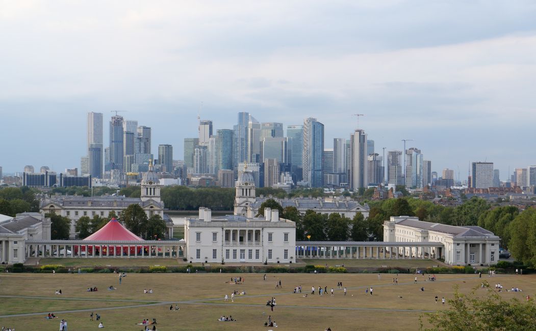 View from the hill of the Royal Greenwich Observatory