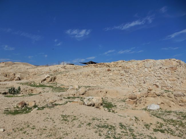 Zeltplane der Construction Worker Beduinen auf dem Gelände
