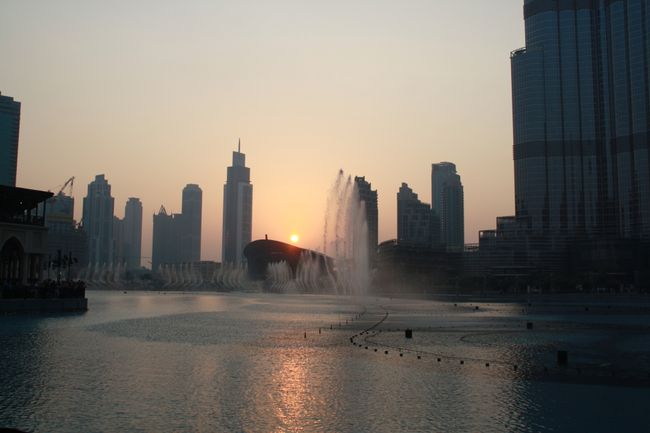 Wassershow am Dubai Fountain