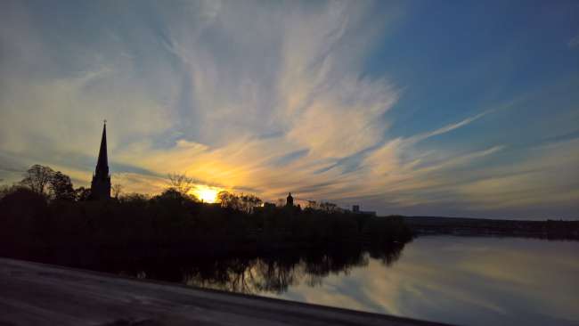Sonnenuntergang in Fredericton