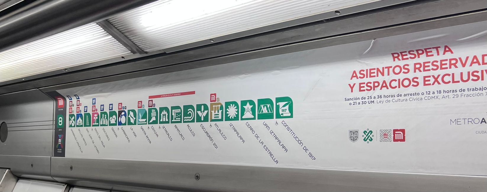 Поездка на метро в CDMX