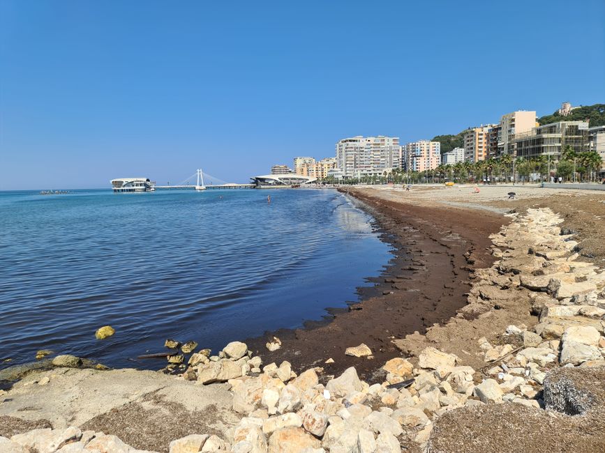 Der zentrale Strand von Durrës war wenig verlockend.