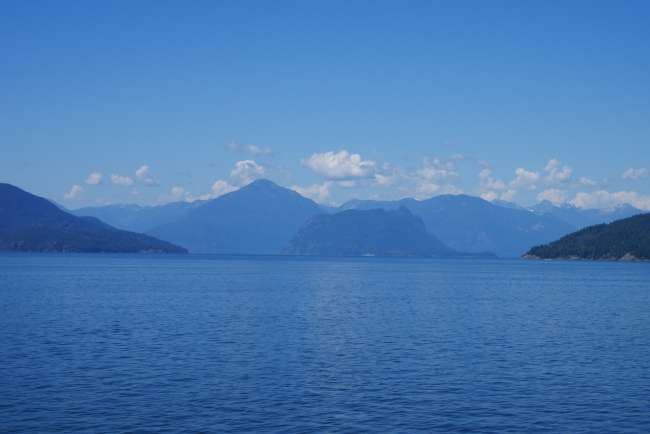 View from the ferry of the Coast Mountains