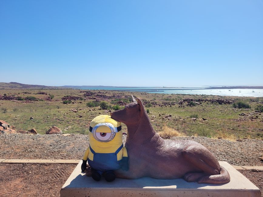 Stuart meets Red Dog at William Dampier Lookout