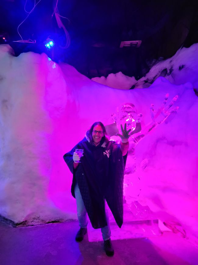 In the ice bar