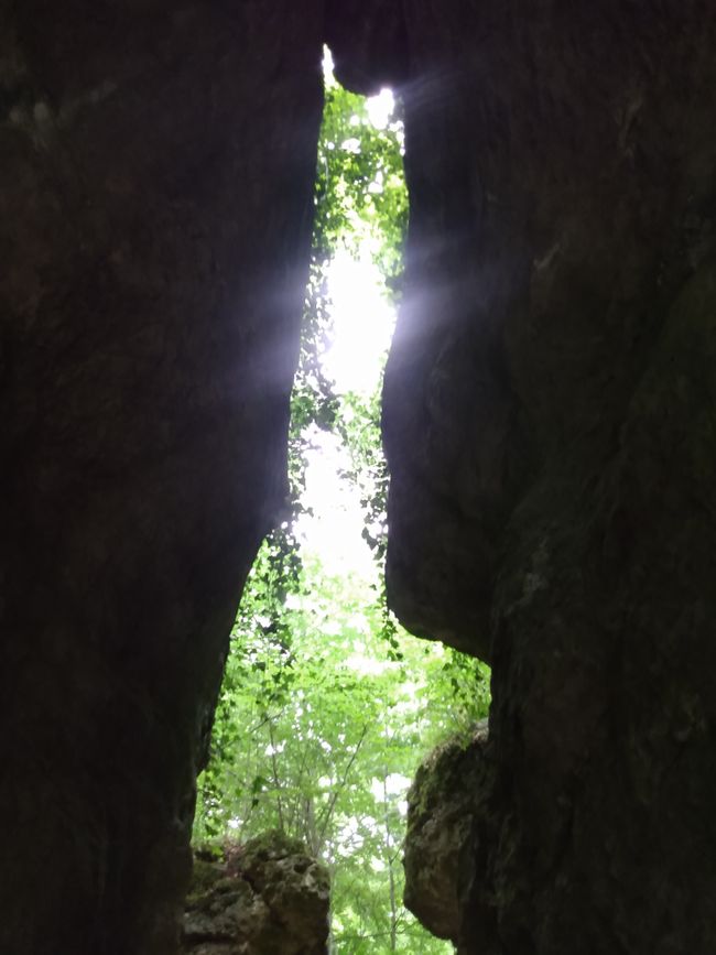 The view through the keyhole and a garden full of rocks