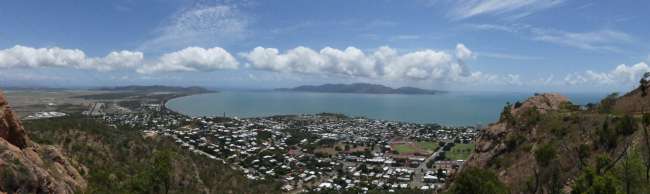 View along the coast with Magnetic Island on the horizon