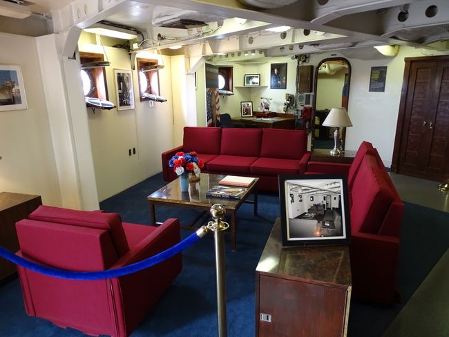 President Roosevelt spent many days on this ship during the war