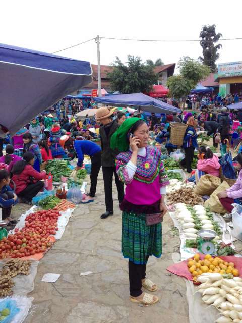Sonntagsmarkt in Bac Ha