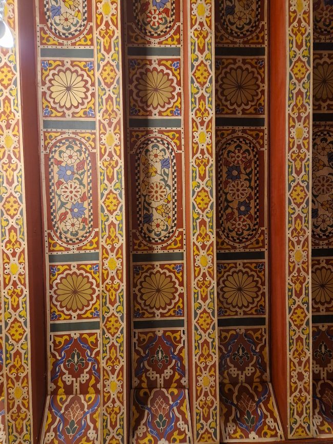 Hotel room full of Moroccan handicrafts