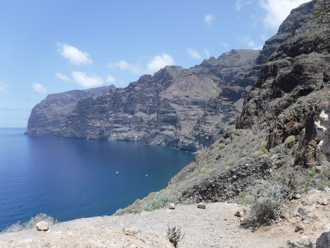 Los Gigantes from the mountain pass path