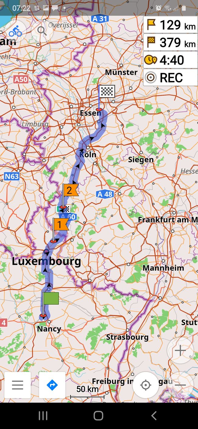 25.3. Letzte Etappe über Luxemburg nach Hause 