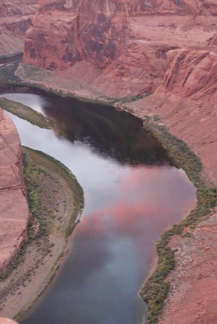 Colorado River with reflection of clouds