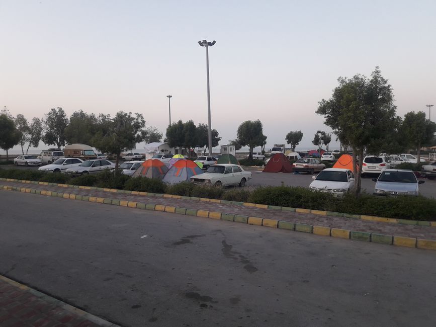 morning at the parking lot in Bandar Abbas