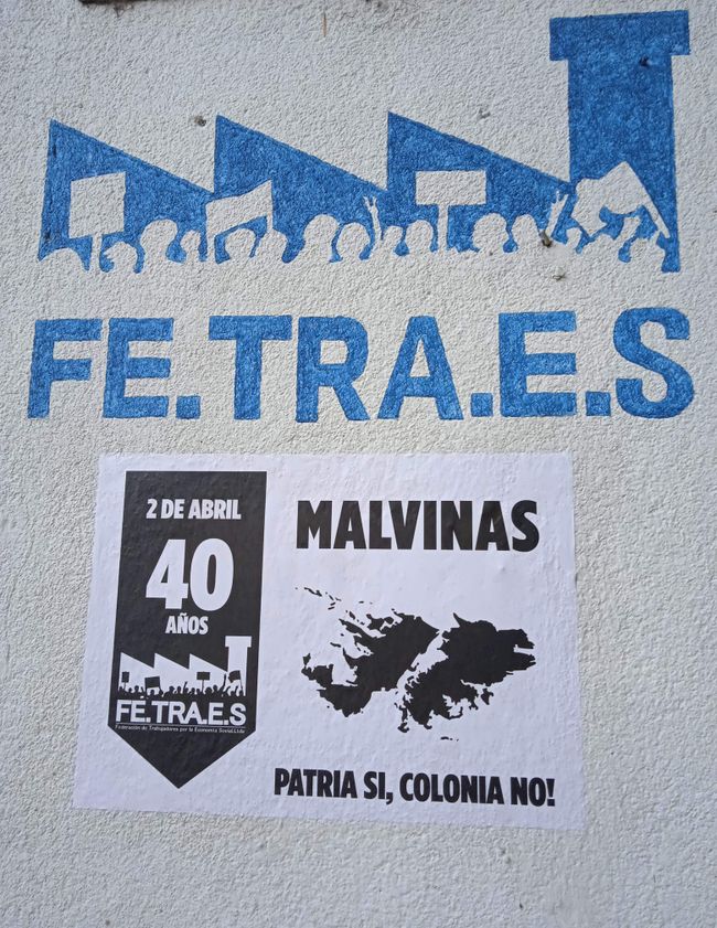 Bonusbild: 40 Jahre Falkland-Krieg (argent.: Malvinas)! Ungebrochen, der argentinische Anspruch auf die britische Kolonie im Südatlantik.
