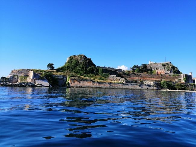 Corfu harbor exit Mandraki