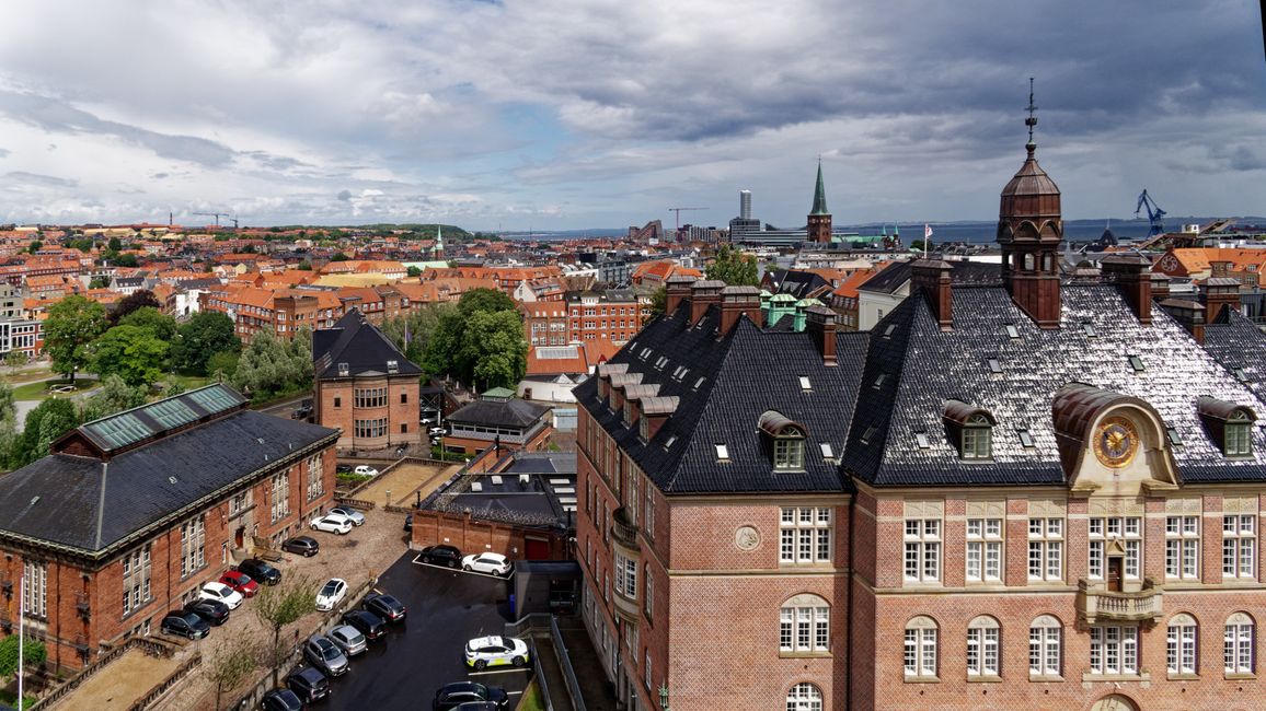 View of the rooftops of Aarhus
