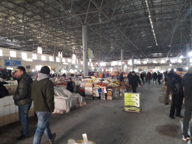 under the market roof in Ferghana