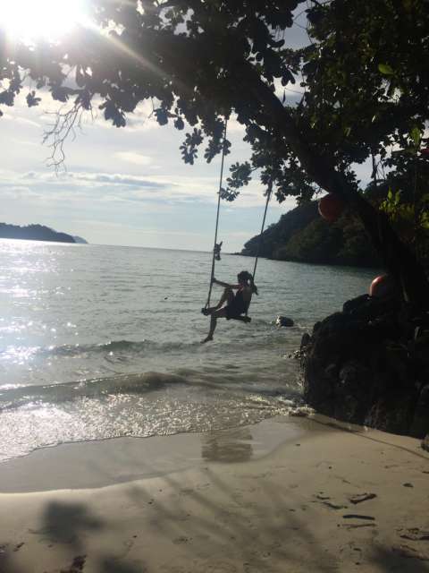 Swinging at the almost southernmost point of the island