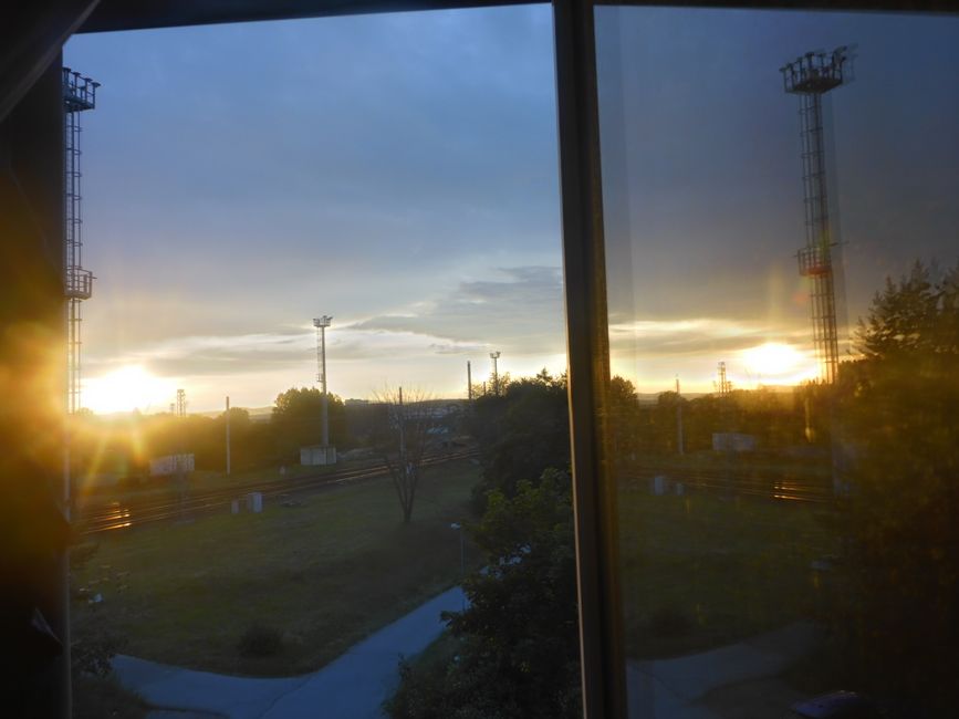 6.7. Poprad: Blick aus dem Fenster um 5:06h
