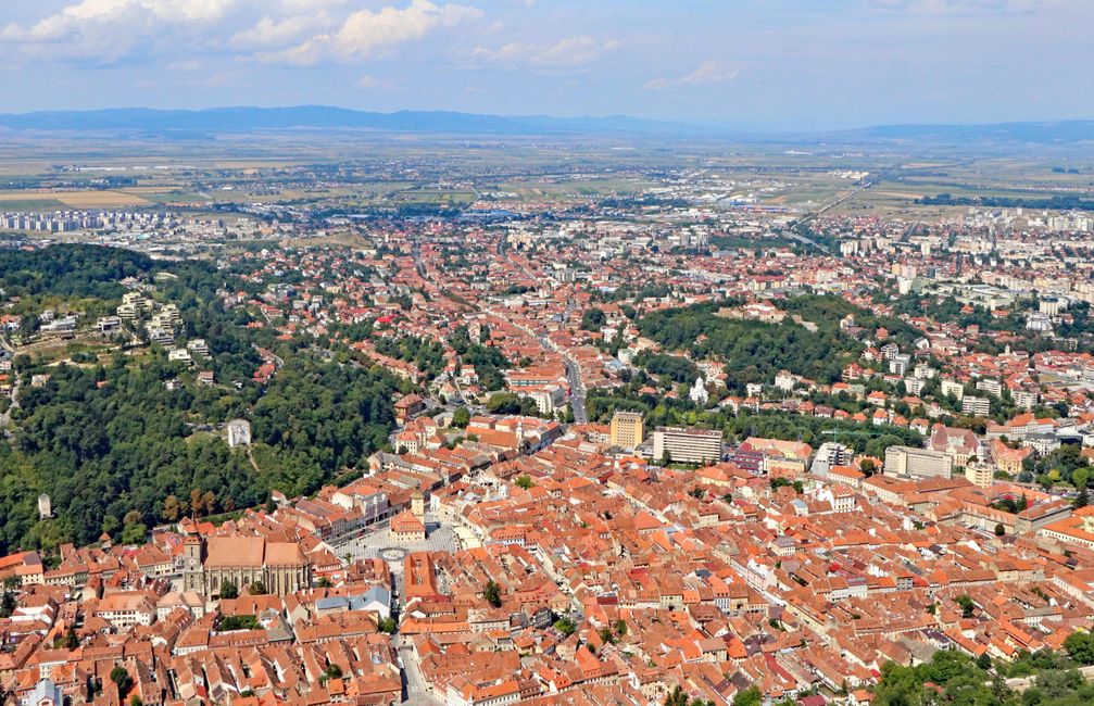 View of Brașov from Mount Tampa.
