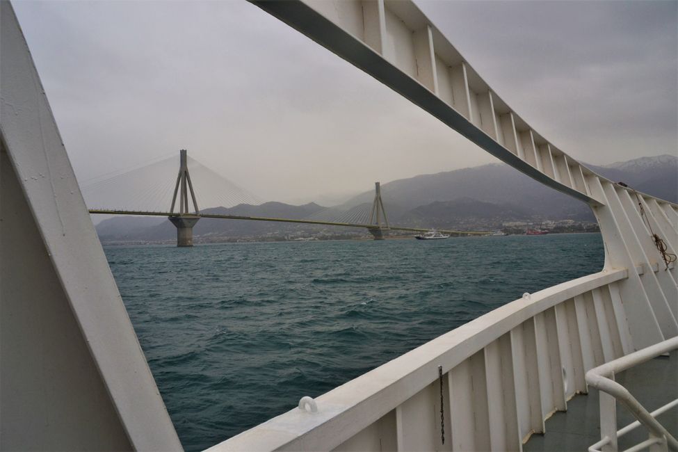 View of the bridge from the ferry