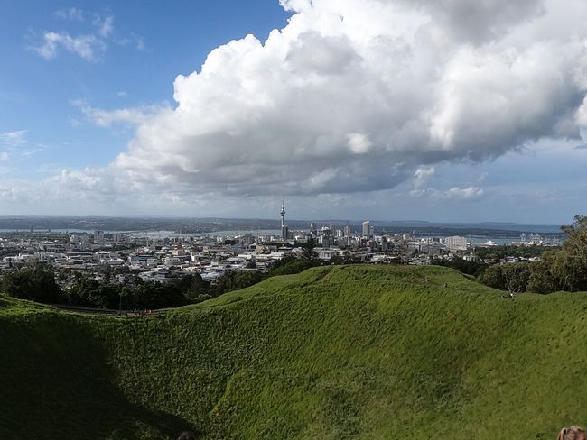 View from Mount Eden of the Auckland skyline