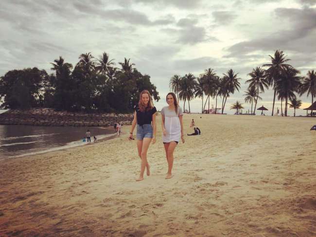 Beach walk with Marina