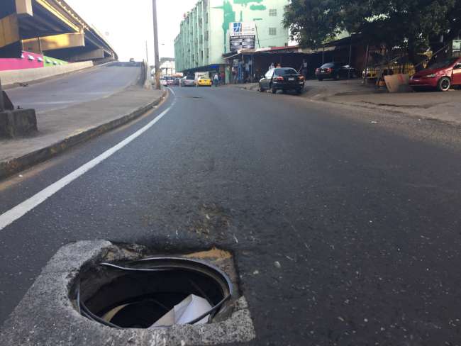 Small pothole in Cinco de Mayo