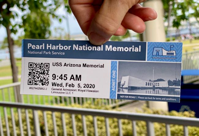 Das Ticket zur USS Arizona