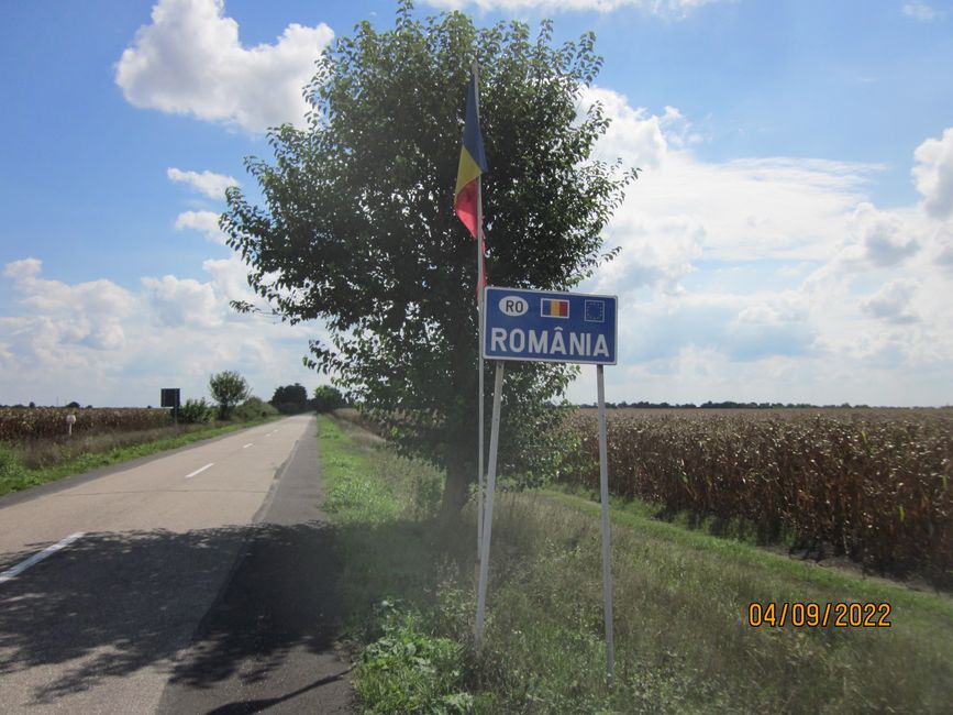 Border crossing to Romania