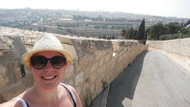 On the Mount of Olives overlooking Jerusalem
